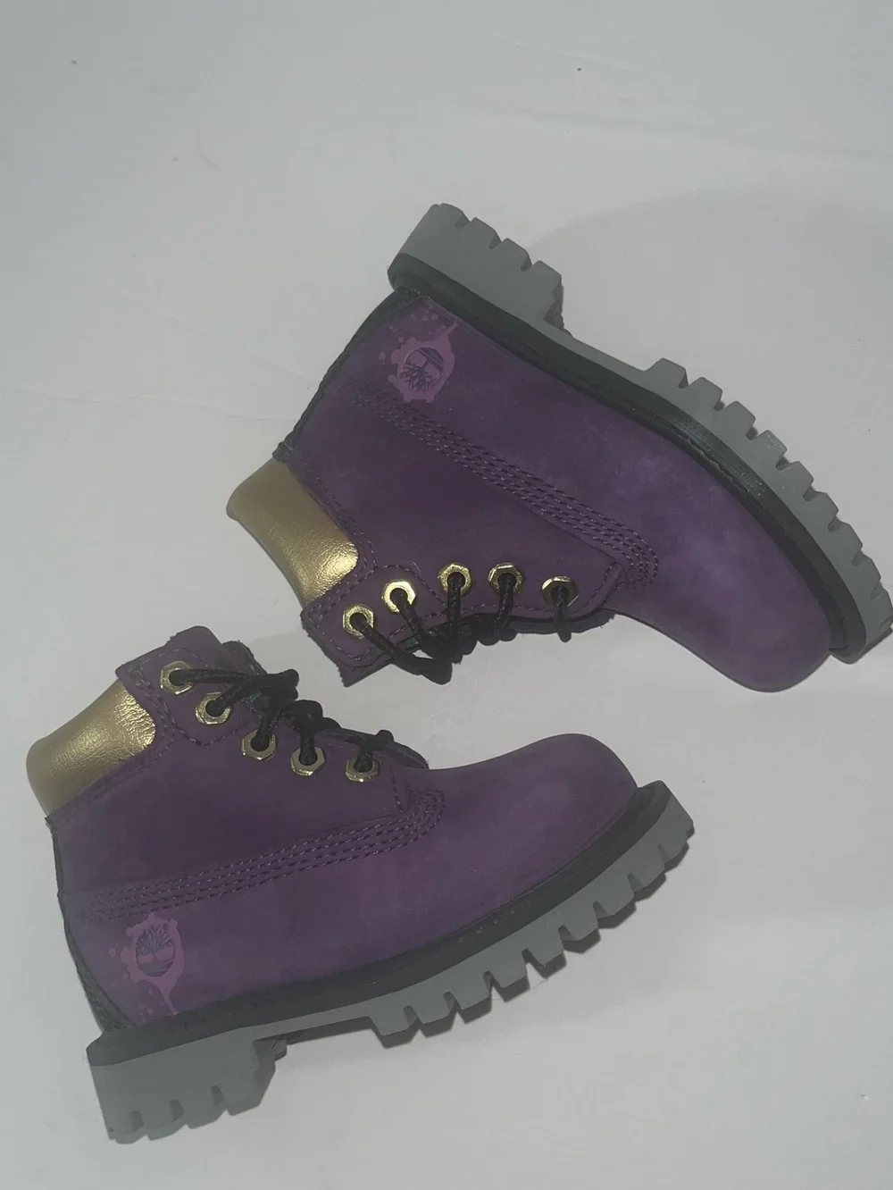 Timberland Exclusive Hip Hop Edition Purple Boots Girls  Gold Toddler size 6